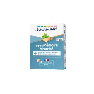 Juvamine Expert Mémoire Vivacité 30 Unités - Boîte 30 comprimés - Publicité Juvamine Expert Mémoire Vivacité 30 Unités - Boîte 30 comprimés - Publicité