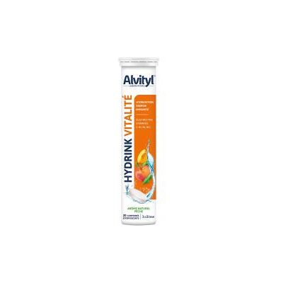 Alvityl Hydrink Vitalité Goût Pêche 20 Comprimés Effervescents - Tube - Publicité Alvityl Hydrink Vitalité Goût Pêche 20 Comprimés Effervescents - Tube - Publicité