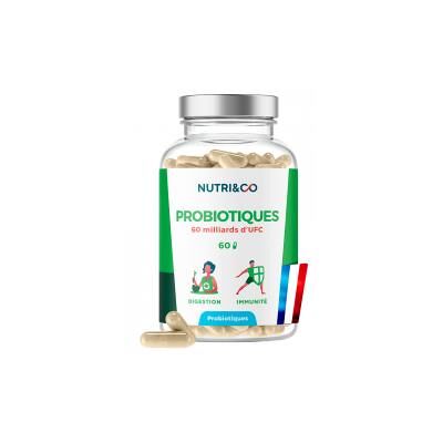 Nutri&Co Probiotiques 60 Milliards d'UFC 60 Gélules - Pot - Publicité Nutri&Co Probiotiques 60 Milliards d'UFC 60 Gélules - Pot - Publicité