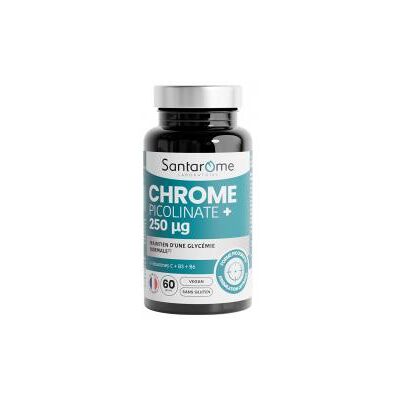 Santarome Chrome 250 µg 60 Gélules - Flacon - Publicité Santarome Chrome 250 µg 60 Gélules - Flacon - Publicité