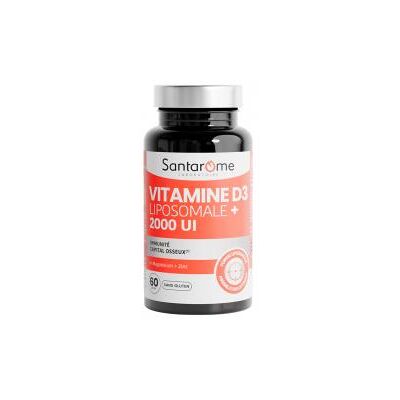 Santarome Vitamine D3 2000 Ui 60 Gélules - Flacon - Publicité Santarome Vitamine D3 2000 Ui 60 Gélules - Flacon - Publicité