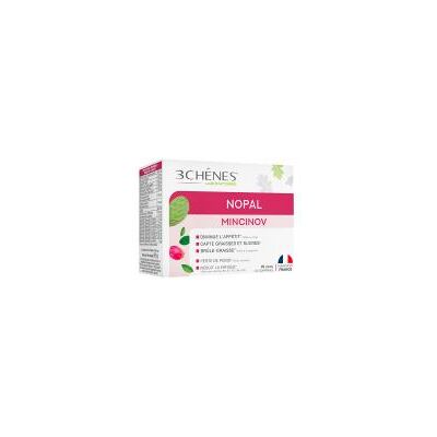Les 3 Chênes Nopal Mincinov Minceur 60 Comprimés - Boîte - Publicité Les 3 Chênes Nopal Mincinov Minceur 60 Comprimés - Boîte - Publicité