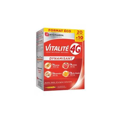 Forté Pharma Vitalité 4G Dynamisant - Complément Alimentaire - Publicité Forté Pharma Vitalité 4G Dynamisant - Complément Alimentaire - Publicité