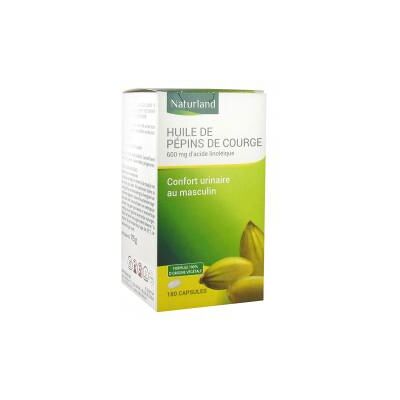 Naturland Huile de Pépins de Courge - 180 Capsules - Publicité Naturland Huile de Pépins de Courge - 180 Capsules - Publicité
