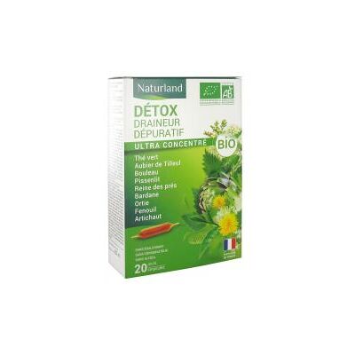 Complément Détoxidraine Bio Naturland - 20 Ampoules - Publicité Complément Détoxidraine Bio Naturland - 20 Ampoules - Publicité