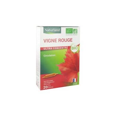 Complément Bio de Vigne Rouge Naturland - Favorise Circulation - Publicité Complément Bio de Vigne Rouge Naturland - Favorise Circulation - Publicité