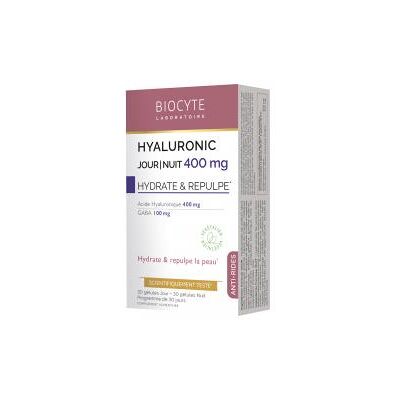 Biocyte Hyaluronic Jour/Nuit 400 mg - 60 Gélules - Publicité Biocyte Hyaluronic Jour/Nuit 400 mg - 60 Gélules - Publicité