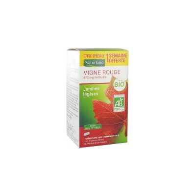 Naturland Vigne Rouge Bio 150 Végécaps - Favorise la circulation - Publicité Naturland Vigne Rouge Bio 150 Végécaps - Favorise la circulation - Publicité
