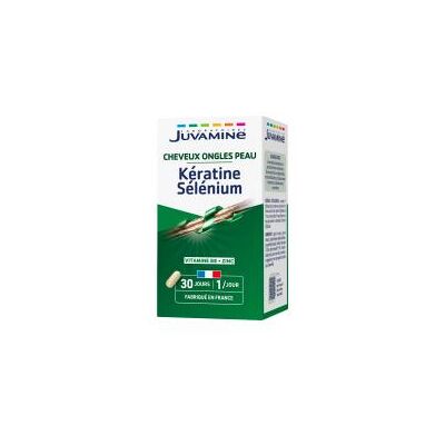 Juvamine Kératine Sélénium 30 Unités - Pot 30 gélules - Publicité Juvamine Kératine Sélénium 30 Unités - Pot 30 gélules - Publicité