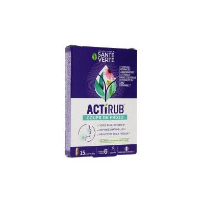 Sante Verte Actirub Complément Contre le Rhume et l'Infection - 15 Comprimés - Publicité Sante Verte Actirub Complément Contre le Rhume et l'Infection - 15 Comprimés - Publicité