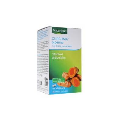 Naturland Curcuma Piperine - Capsules Végétariennes - Soutient la Flexibilité Articulaire - Publicité Naturland Curcuma Piperine - Capsules Végétariennes - Soutient la Flexibilité Articulaire - Publicité