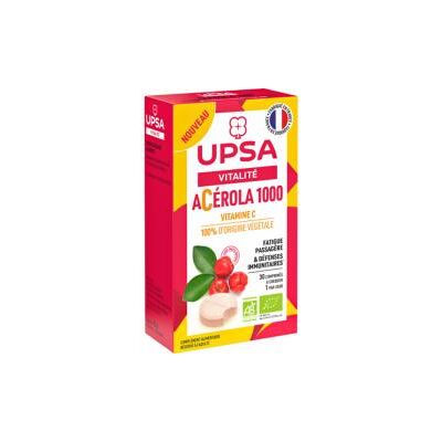 UPSA Acérola 1000 Bio - Vitamine C Bio à Croquer - Fatigue & Immunité - Publicité UPSA Acérola 1000 Bio - Vitamine C Bio à Croquer - Fatigue & Immunité - Publicité