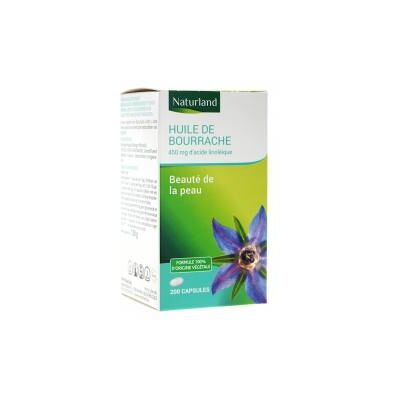Huile de Bourrache Naturland 200 Capsules - Complément Alimentaire - Publicité Huile de Bourrache Naturland 200 Capsules - Complément Alimentaire - Publicité