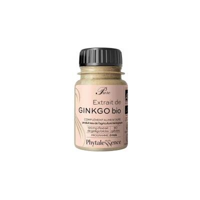 Phytalessence Ginkgo Bio 60 Gélules - Complément Alimentaire - Publicité Phytalessence Ginkgo Bio 60 Gélules - Complément Alimentaire - Publicité