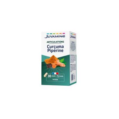 Juvamine Promesses Santé Articulations Curcuma Pipérine 30 Comprimés - Boîte 30 gélules - Publicité Juvamine Promesses Santé Articulations Curcuma Pipérine 30 Comprimés - Boîte 30 gélules - Publicité