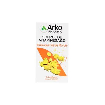 Arkopharma Arkogélules Huile de Foie de Morue 60 Capsules - Complément Alimentaire - Publicité Arkopharma Arkogélules Huile de Foie de Morue 60 Capsules - Complément Alimentaire - Publicité