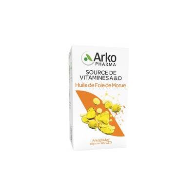 Arkopharma Arkog Huile Foie Morue - 220 Caps - Pot 220 capsules - Publicité Arkopharma Arkog Huile Foie Morue - 220 Caps - Pot 220 capsules - Publicité