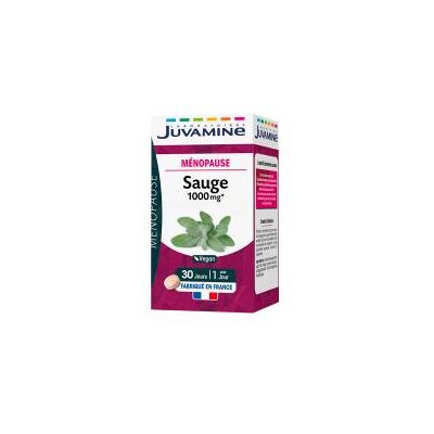 Juvamine 1000 mg Sauge - Soulagement Ménopause - Publicité Juvamine 1000 mg Sauge - Soulagement Ménopause - Publicité