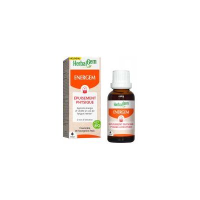 HerbalGem Energem - Épuisement Physique Bio 2 Mois - Flacon 30 ml - Publicité HerbalGem Energem - Épuisement Physique Bio 2 Mois - Flacon 30 ml - Publicité