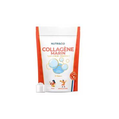 Nutri&Co Collagène Marin Type I, II & III - Peau & Articulations - 180g - Publicité Nutri&Co Collagène Marin Type I, II & III - Peau & Articulations - 180g - Publicité