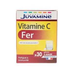 Juvamine Fer + Vitamine C Fatigue 30 Gélules - Boîte