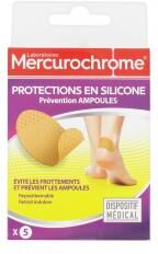 Mercurochrome Prévention Ampoules Protections en Silicone 5 Unités - Boîte 5 protections en silicone