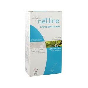 Netline Crémé Decolorante - Boîte 2 tubes (40 ml & 20 ml) + coupelle + spatule