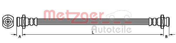 METZGER Flexible de frein METZGER, u.a. für Opel, Suzuki, Fiat