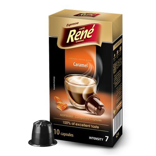 Nespresso Café René Caramel pour Nespresso. 10 Capsules