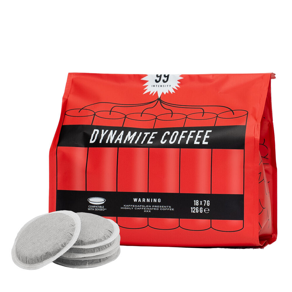 Senseo Kaffekapslen Dynamite Coffee pour Senseo. 18 dosettes