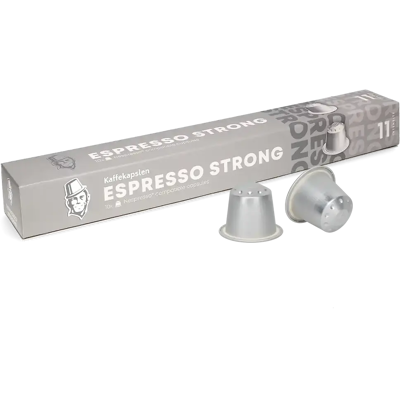 Kaffekapslen Espresso Strong - 10 Capsules de café pour Nespresso® - Espresso - Café Caramel - Compatible Nespresso® - Publicité Kaffekapslen Espresso Strong - 10 Capsules de café pour Nespresso® - Espresso - Café Caramel - Compatible Nespresso® - Publicité