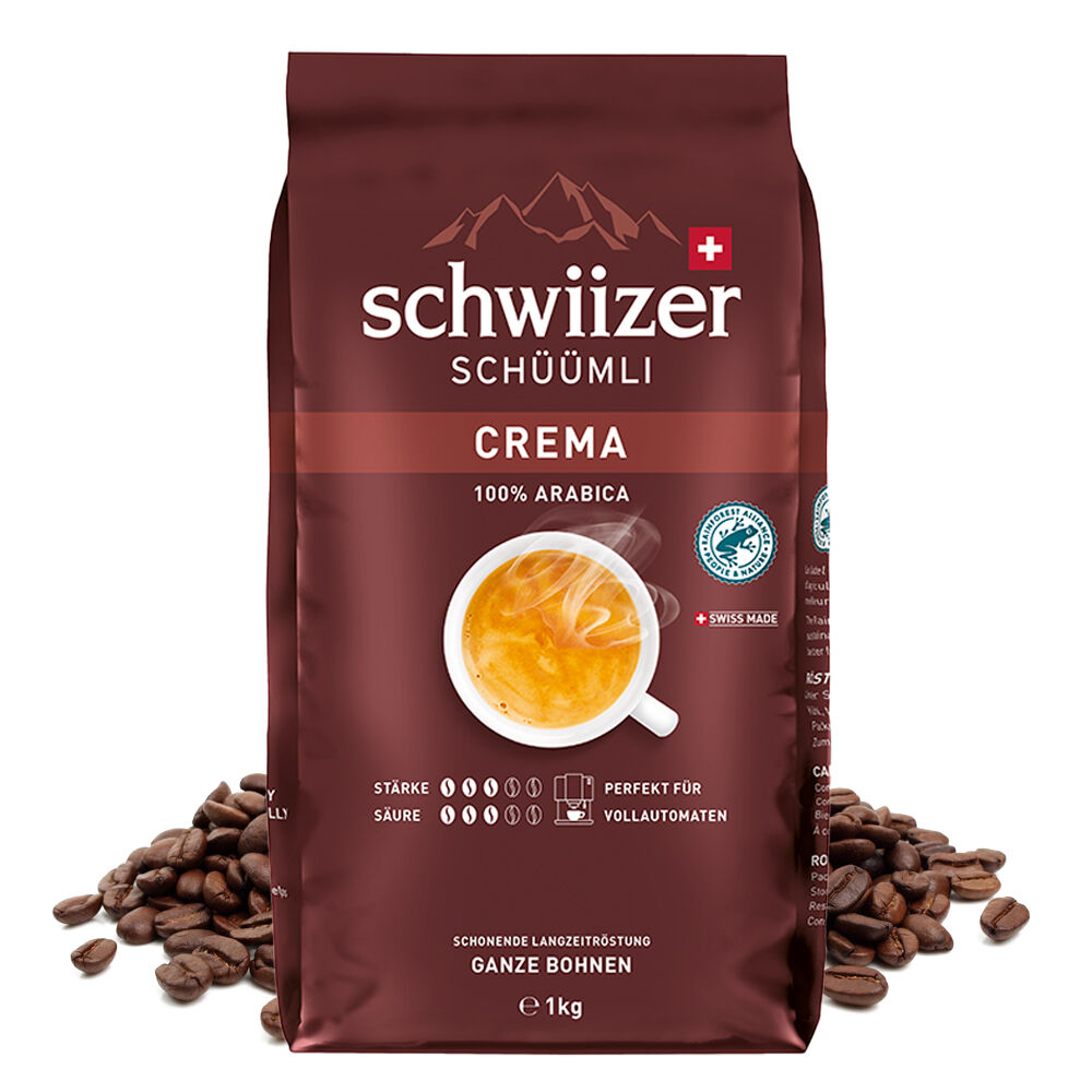 Crema - Schwiizer Schüumli - 1000g. café en grains