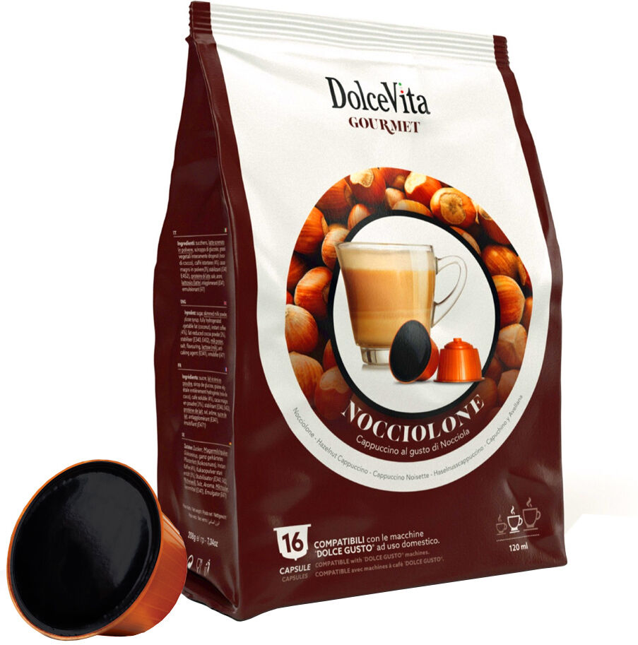 Dolce Vita Nocciolino pour Dolce Gusto. 16 Capsules