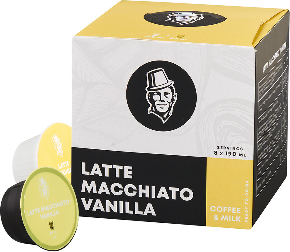 Kaffekapslen Latte Macchiato Vanilla pour Dolce Gusto. 16 Capsules