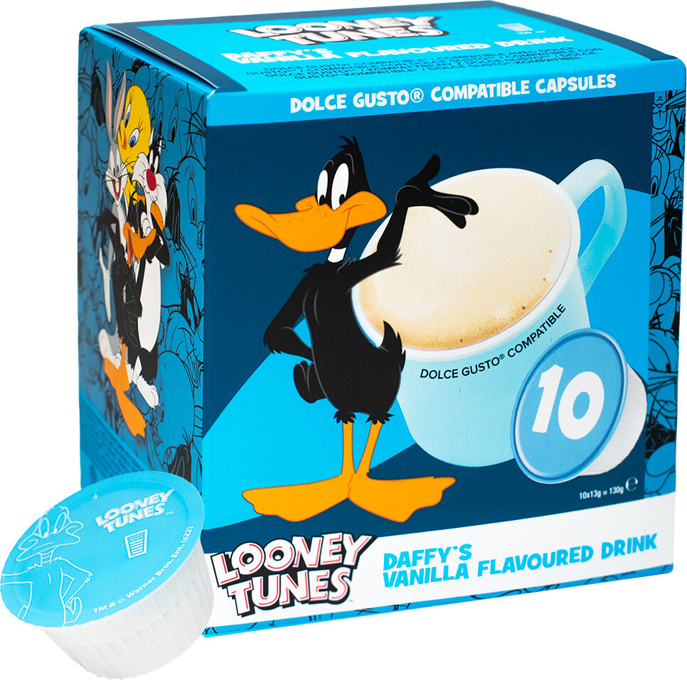 Looney Tunes Daffy's Vanilla pour Dolce Gusto. 10 Capsules