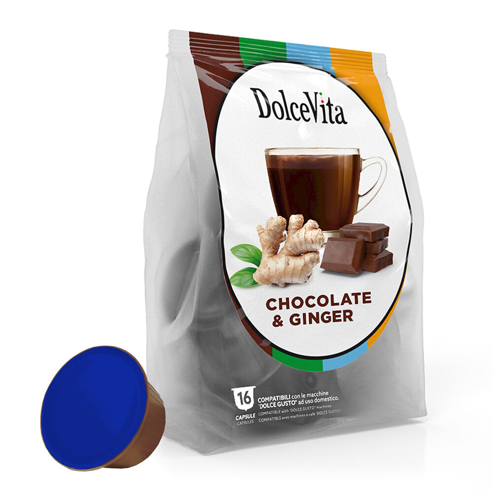 Dolce Vita Ginger Chocolate pour Dolce Gusto. 16 Capsules