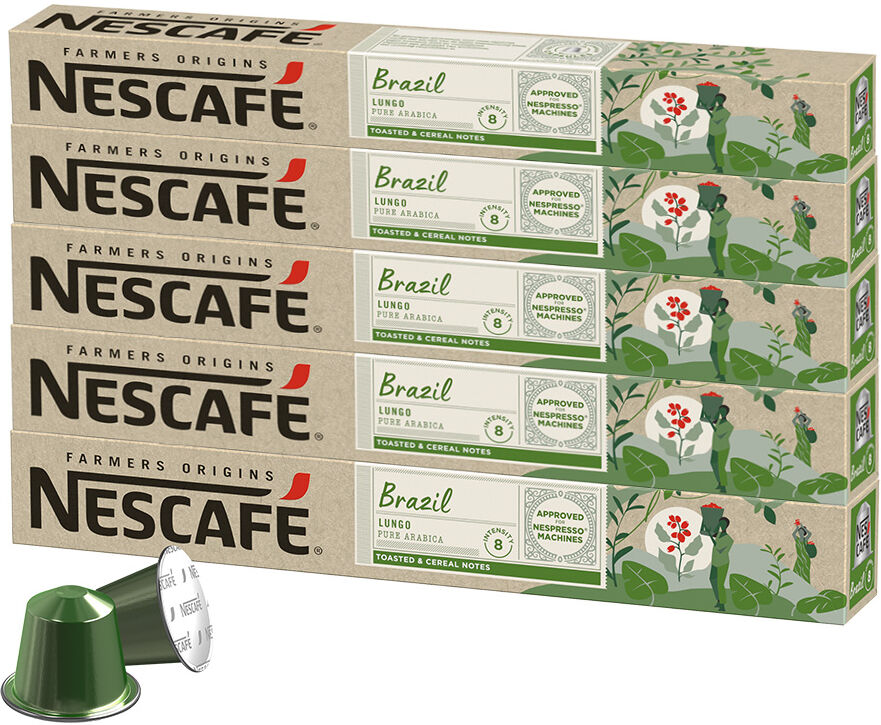 Nescafé Brazil Lungo pour Nespresso. 50 Capsules