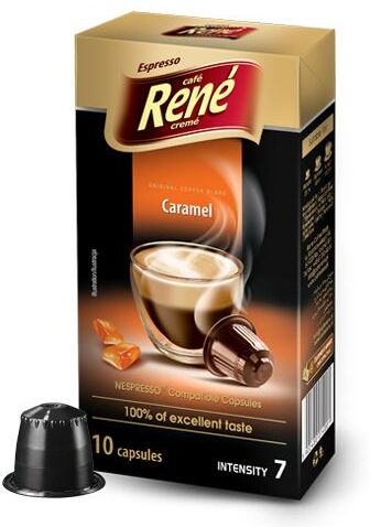 Café René Caramel pour Nespresso. 10 Capsules