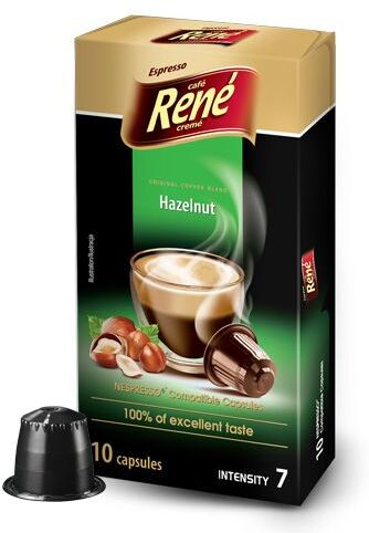 Café René Noisette pour Nespresso. 10 Capsules