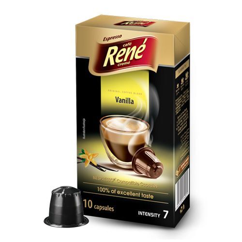Café René Vanilla pour Nespresso. 10 Capsules