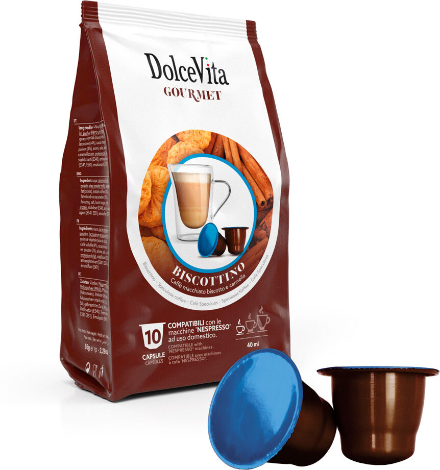 Dolce Vita Biscottino pour Nespresso. 10 Capsules