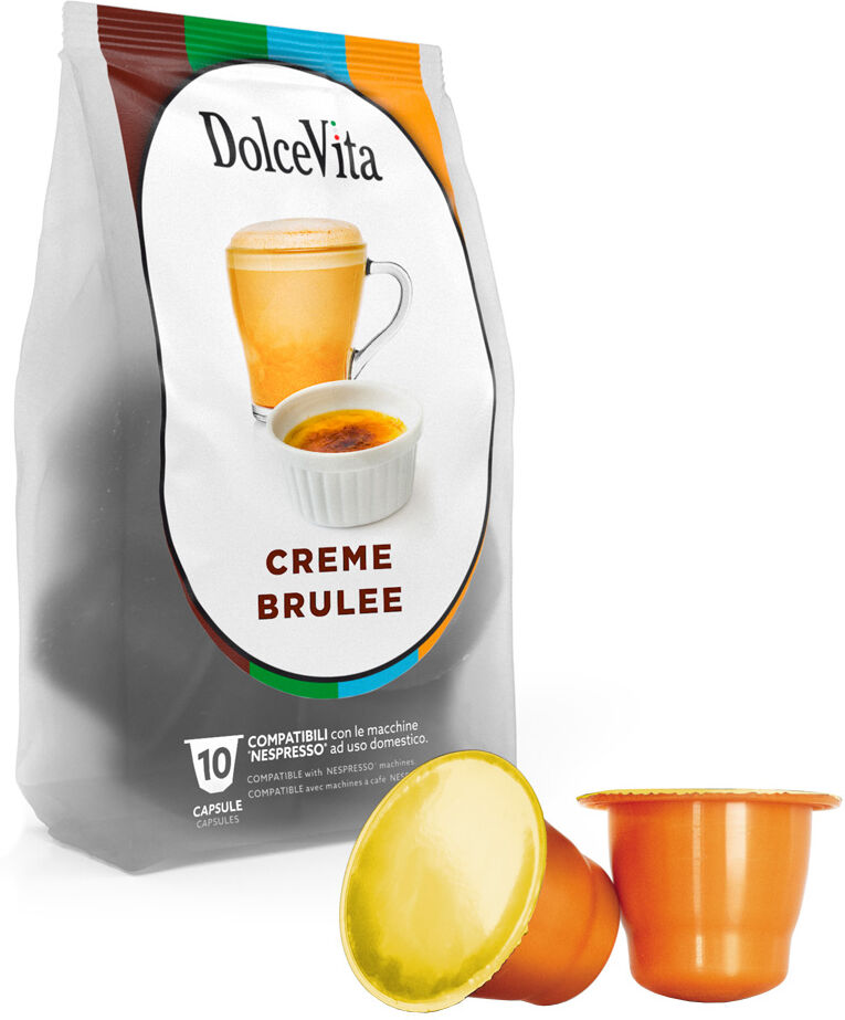 Dolce Vita Crème Brûlée pour Nespresso. 10 Capsules