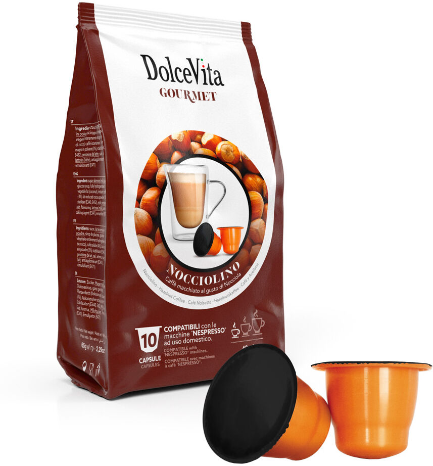 Dolce Vita Nocciolino pour Nespresso. 10 Capsules