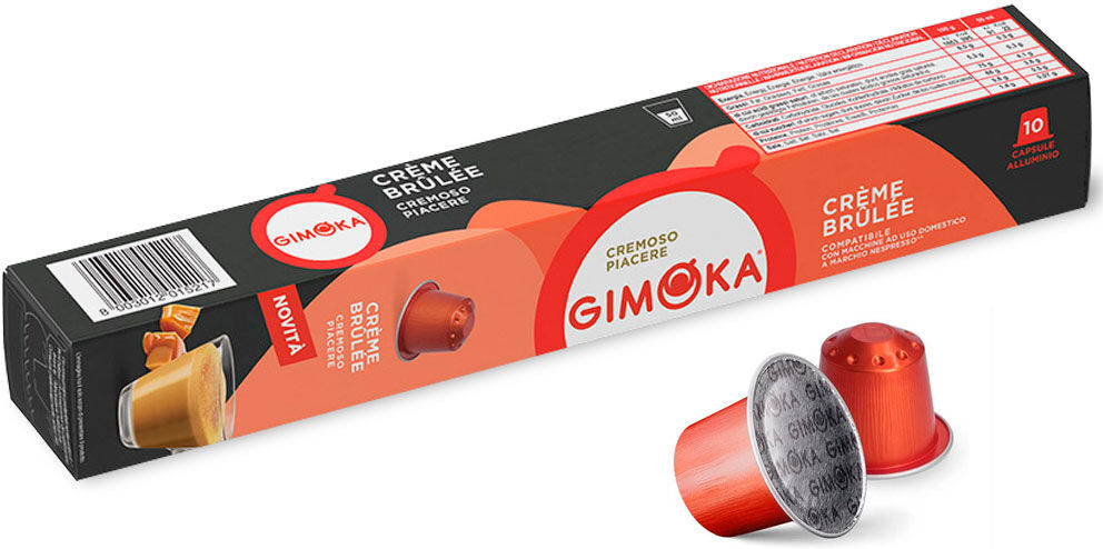 Gimoka Crème Brulée pour Nespresso. 10 Capsules