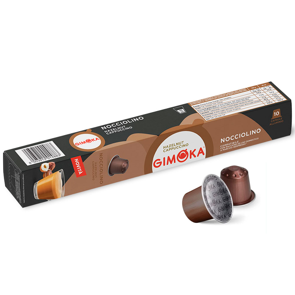 Gimoka Noisettes pour Nespresso. 10 Capsules