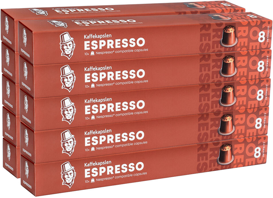 Kaffekapslen Espresso  pour Nespresso. 100 Capsules