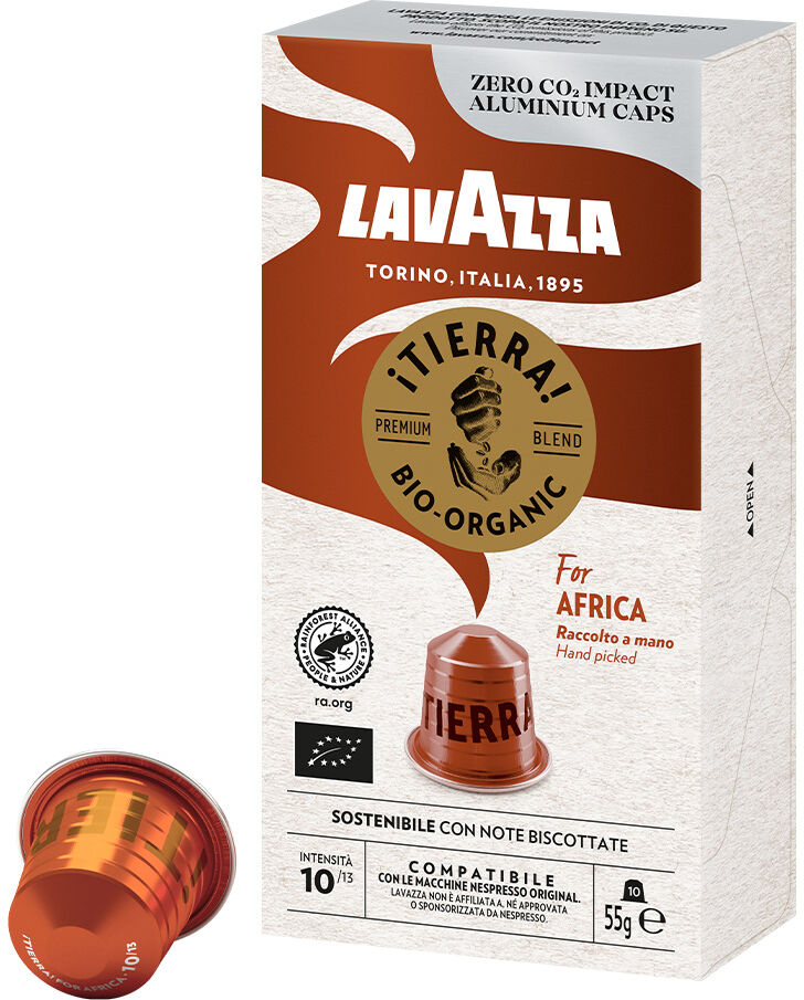 Lavazza Tierra for africa pour Nespresso. 10 Capsules