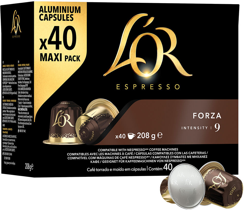 L'OR Forza Maxi Pack pour Nespresso. 40 Capsules