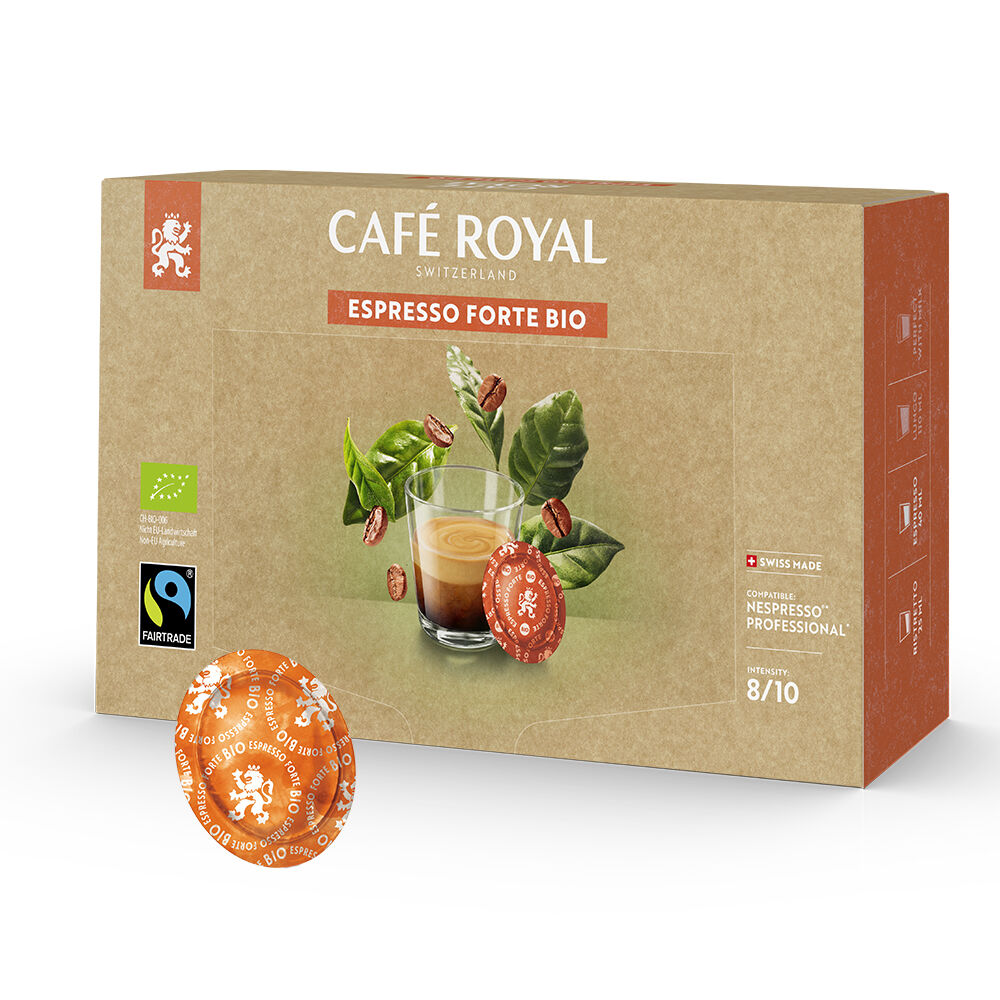 Café Royal Espresso Forte BIO pour Nespresso Pro. 50 Capsules