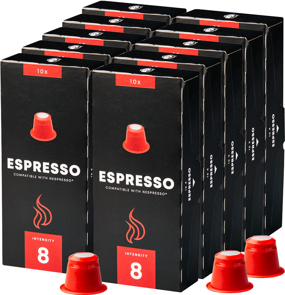 Kaffekapslen Espresso pour Nespresso. 100 Capsules